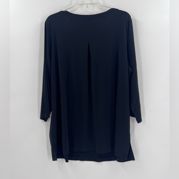 Susan Graver Modern Essentials Petite Liquid Knit Tunic new size 2X black - Picture 5 of 8